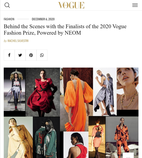 Vogue Arabia - Behind the Scenes with the Finalists of the 2020 Vogue Fashion Prize