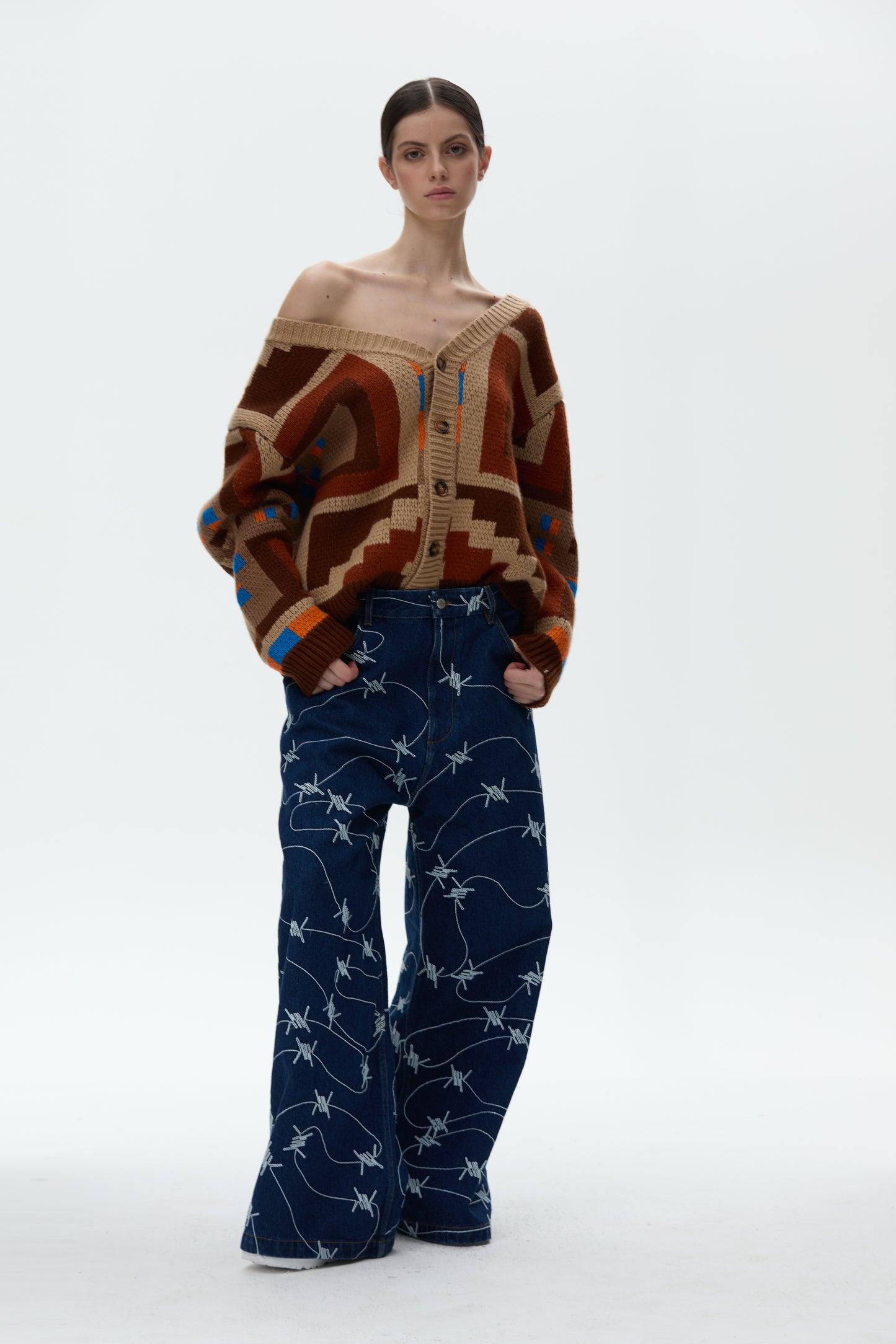 Barbwire Denim Pants