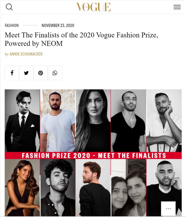 Vogue Arabia - Meet The Finalists of the 2020 Vogue Fashion Prize