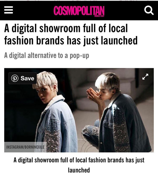 Cosmopolitan me - A digital showroom full of local fashion brands has just launched