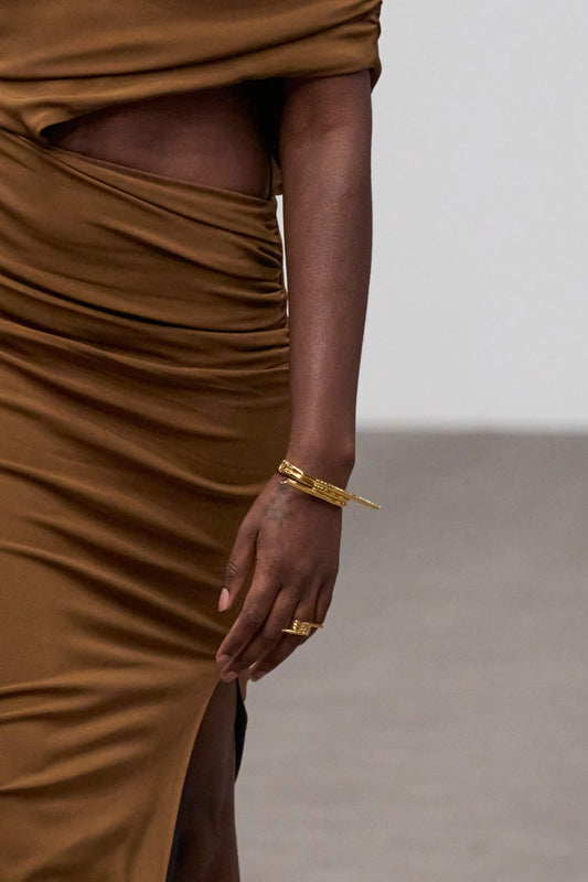 THREE TWIST CUFF BANGLE