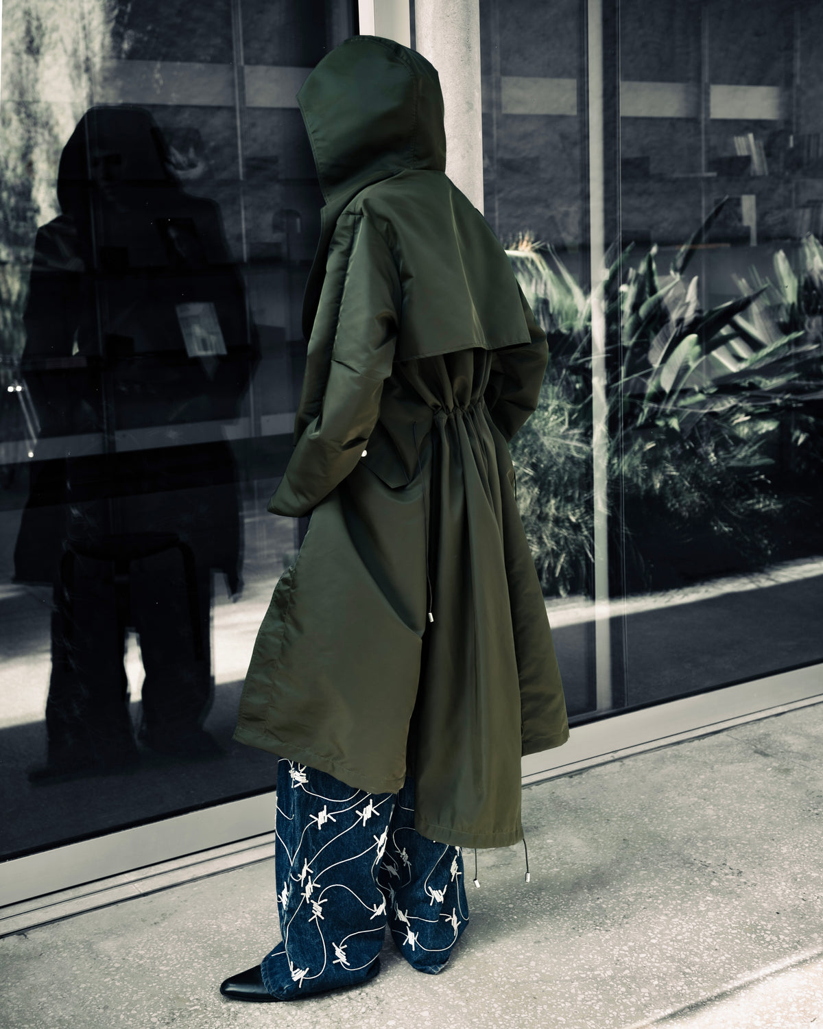Kabut Nylon Parka Olive Green