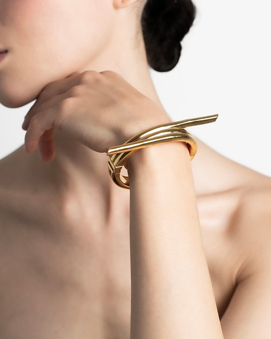 THREE TWIST CUFF BANGLE
