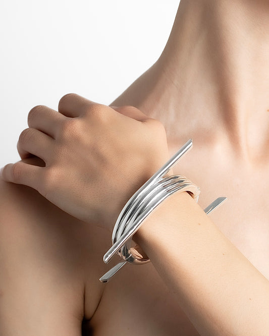 FOUR TWIST CUFF BANGLE