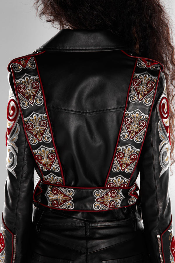 Libya Leather Biker Jacket